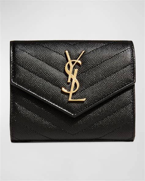 ysl tri-fold wallet|ysl zipper wallet.